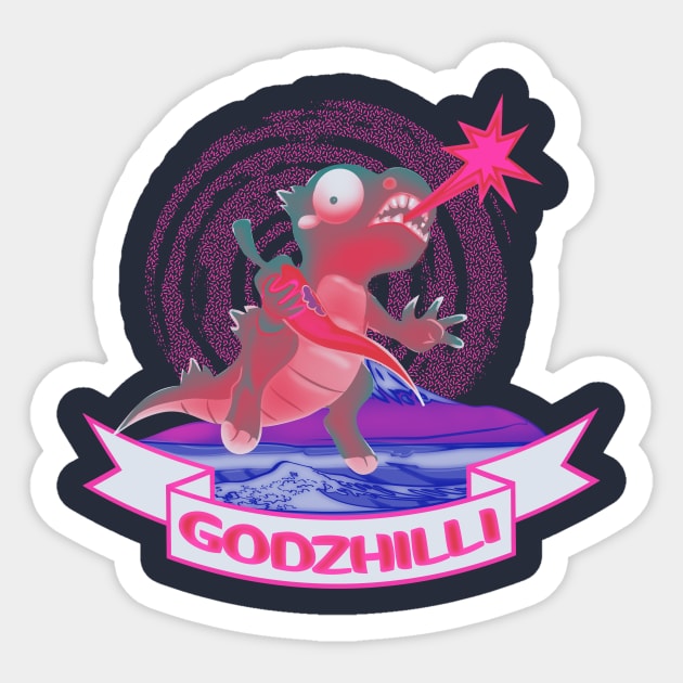 godzilli Sticker by sambukino